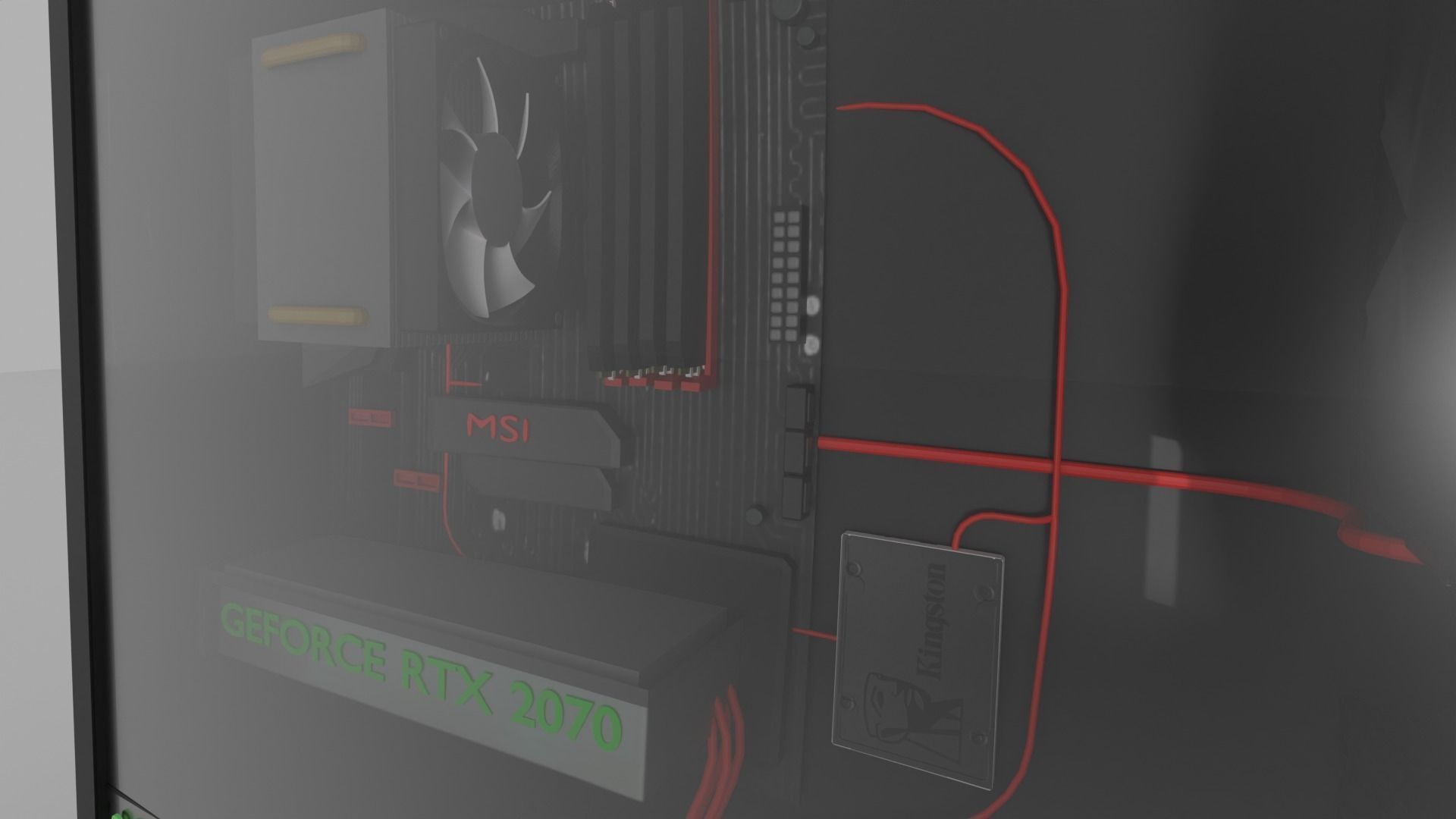 PC Gaming x64 Low-poly 3D model_1