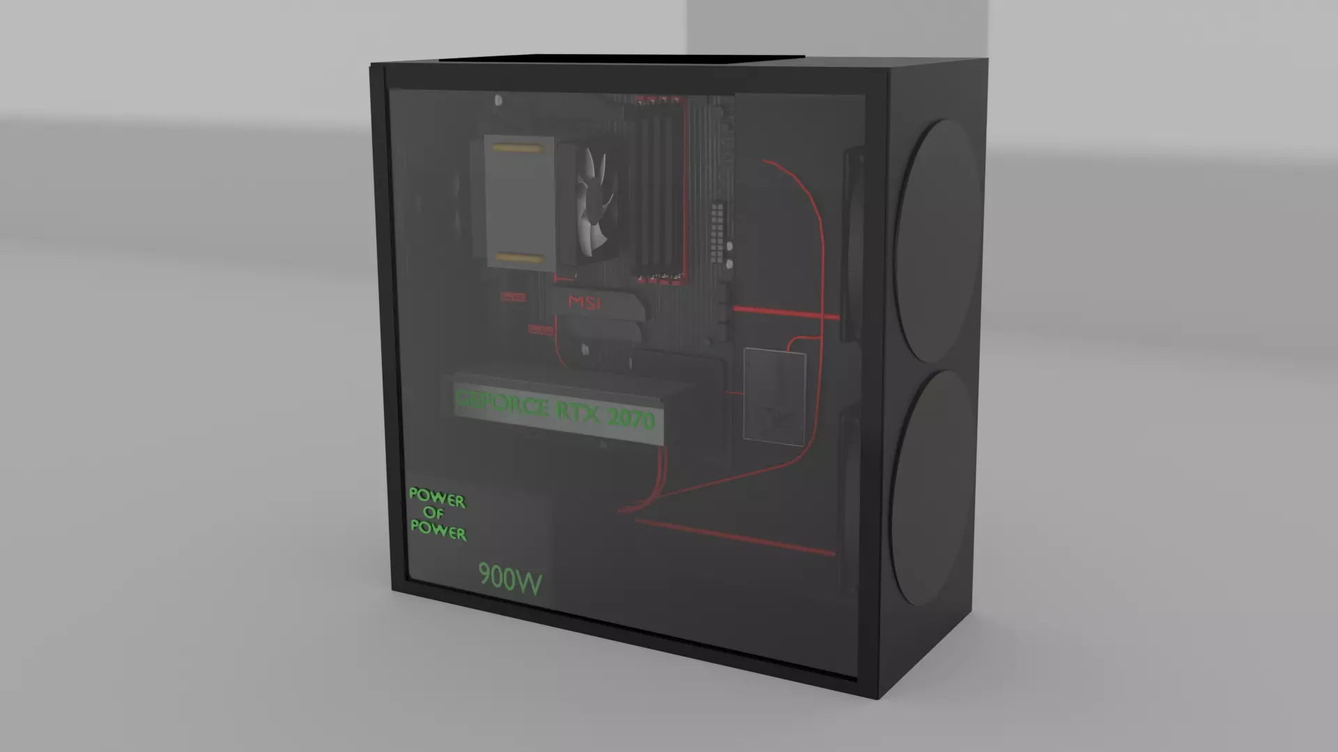 PC Gaming x64 Low-poly 3D model_0