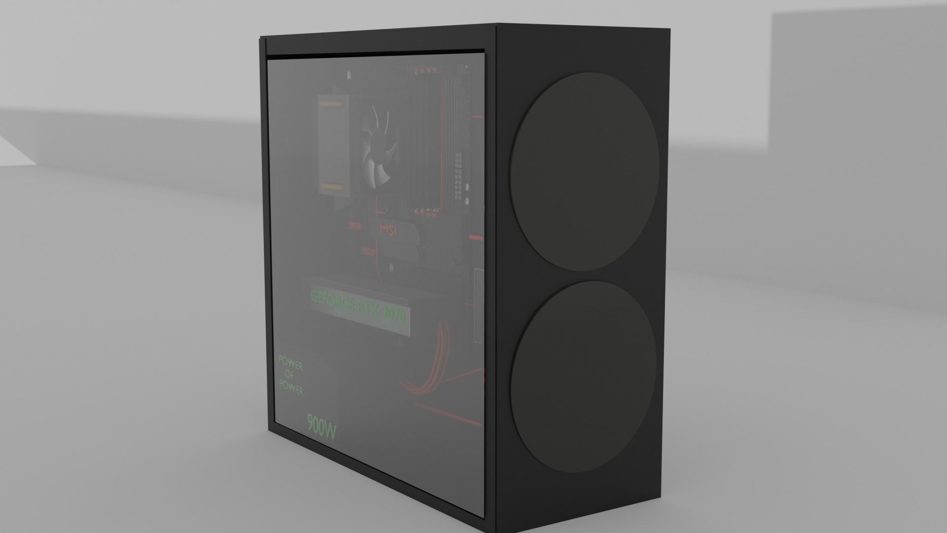 PC Gaming x64 Low-poly 3D model_2