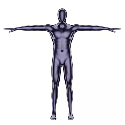 Sports male mannequin in T-pose