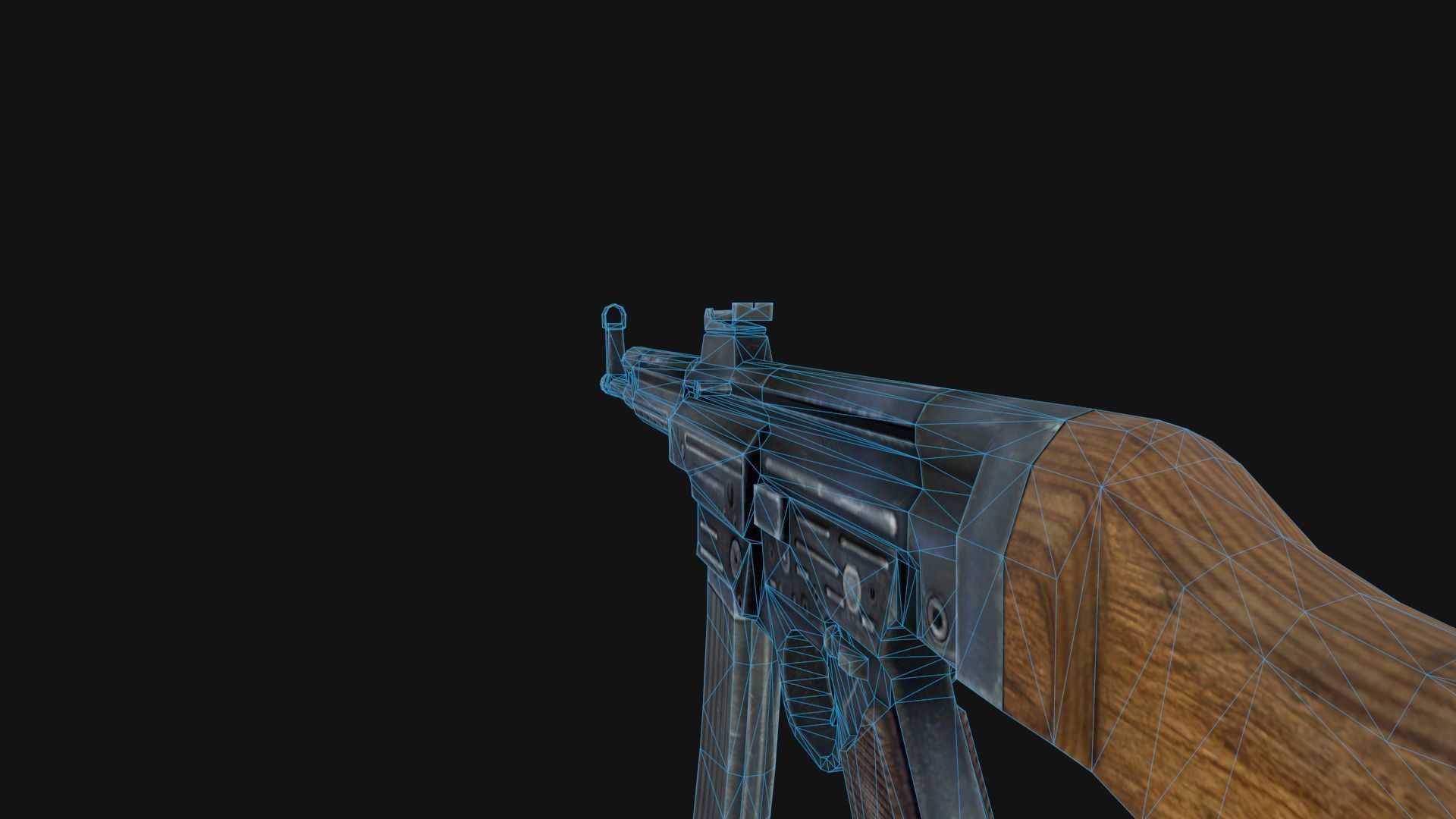 StG MP44 Low-poly 3D model_8