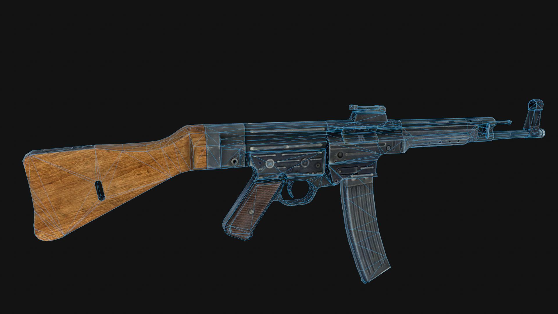 StG MP44 Low-poly 3D model_7