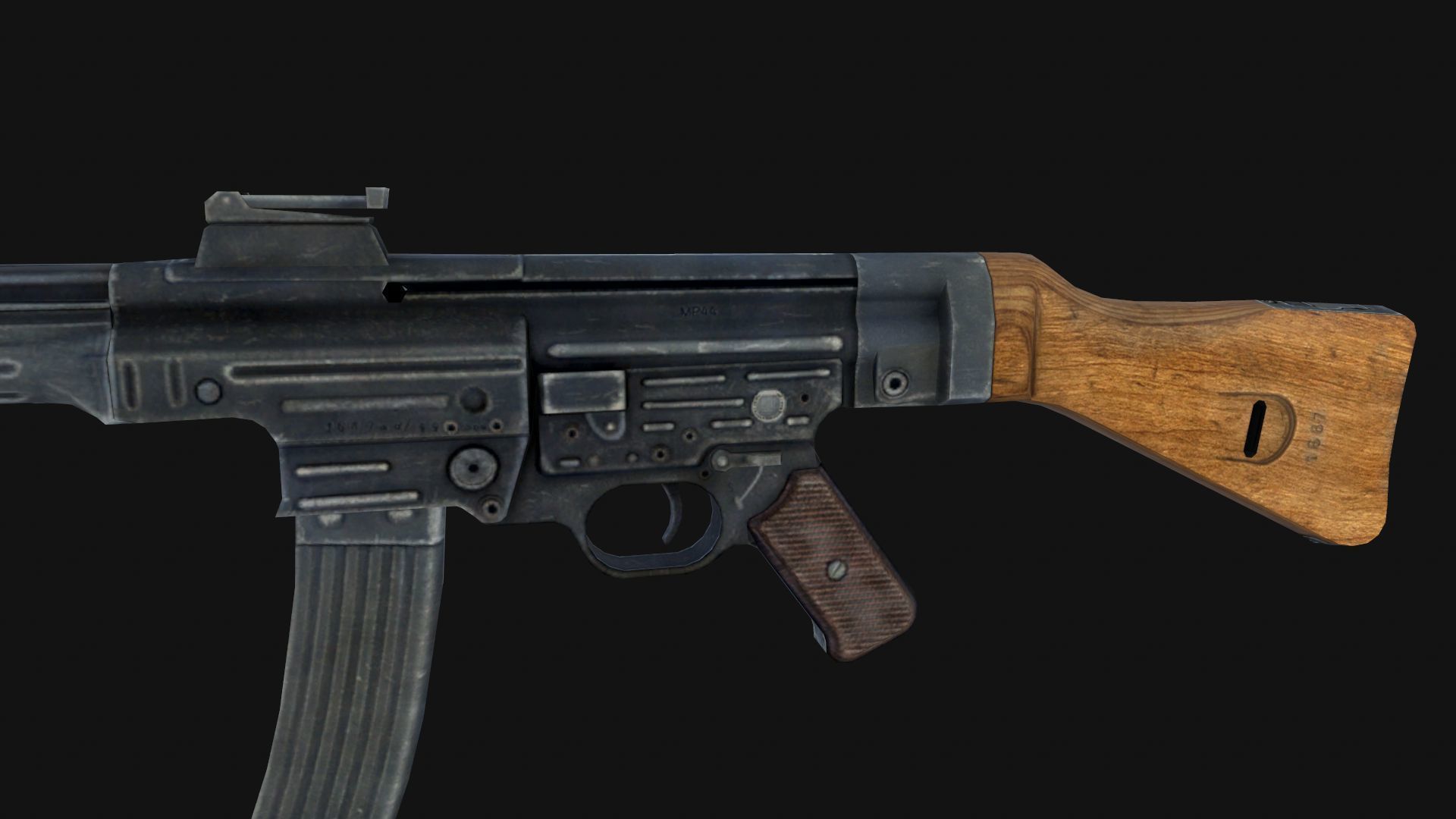 StG MP44 Low-poly 3D model_2