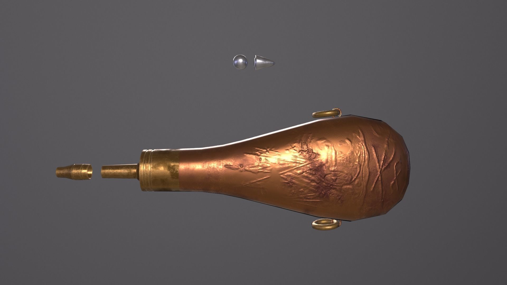 Walker Colt 1847 Low-poly 3D model_10