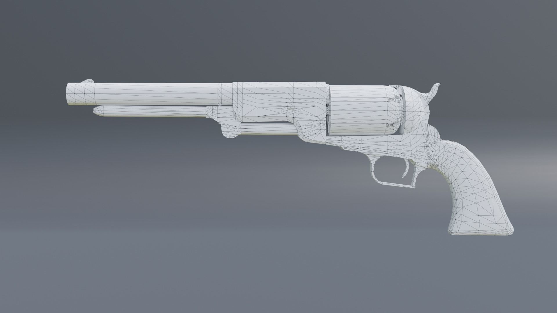 Walker Colt 1847 Low-poly 3D model_9