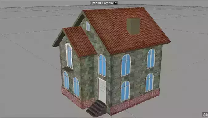 Low poly Cartoon House