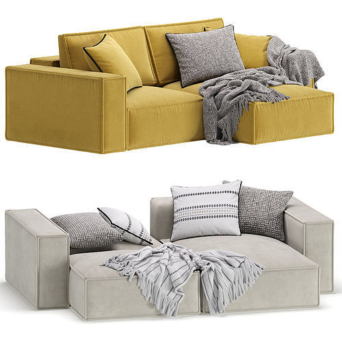 Corner Sofa Loft Ebi Happy Yellow 3D model