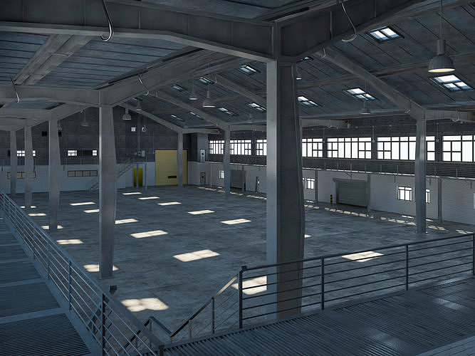Warehouse interior and exterior 2 3D model 5