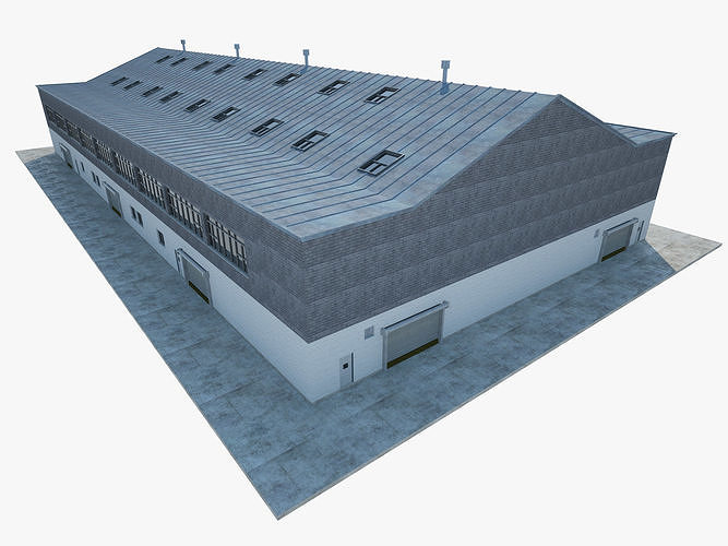 Warehouse interior and exterior 2 3D model 6