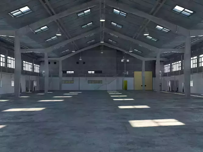 Warehouse interior and exterior 2 3D model