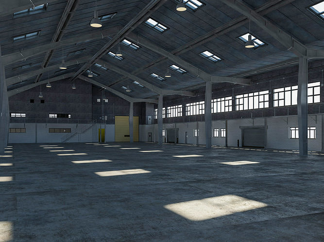 Warehouse interior and exterior 2 3D model 7
