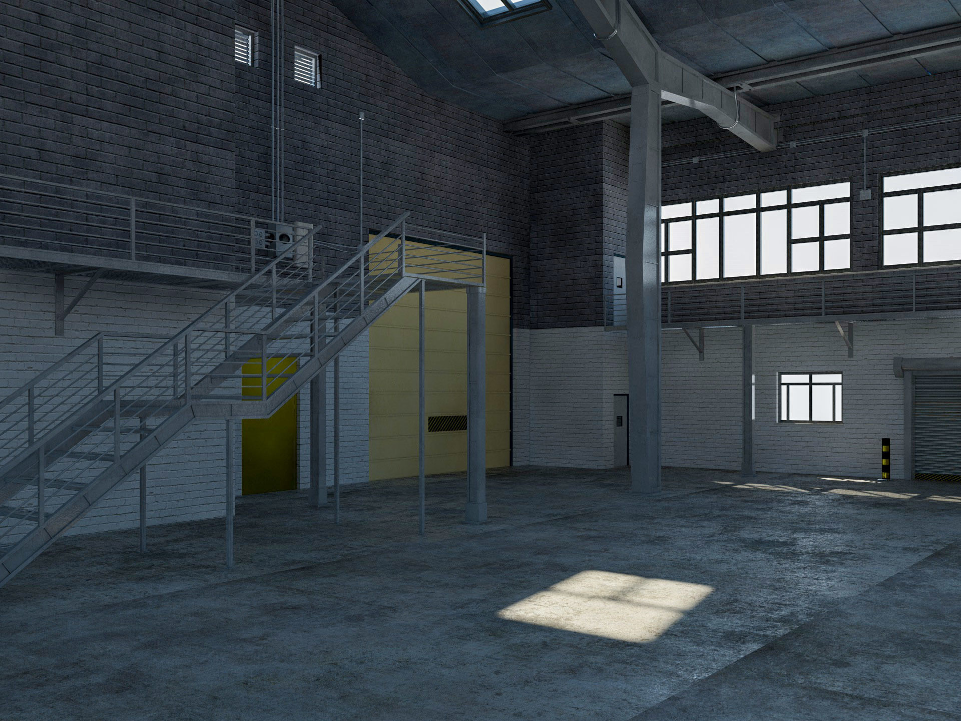 Warehouse interior and exterior 2 3D model_8