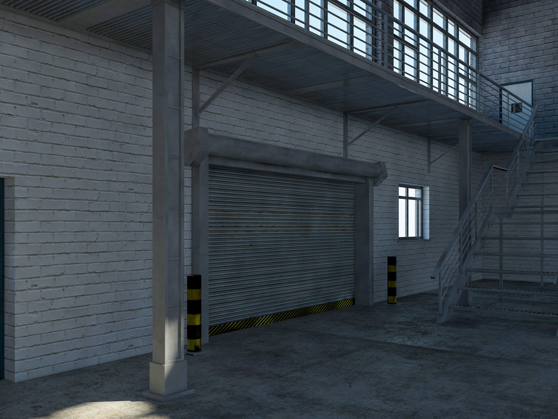 Warehouse interior and exterior 2 3D model_12