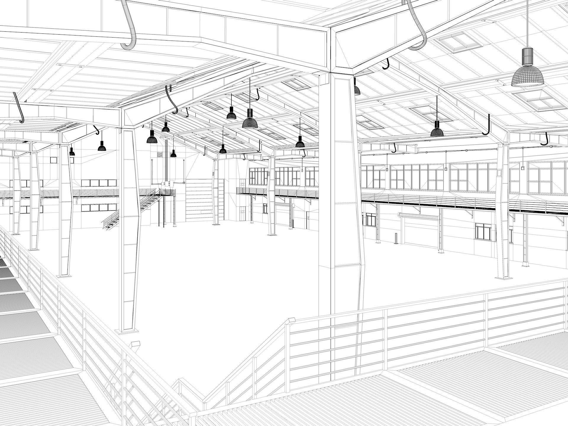 Warehouse interior and exterior 2 3D model_24
