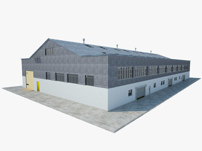 Warehouse interior and exterior 2 3D model 2