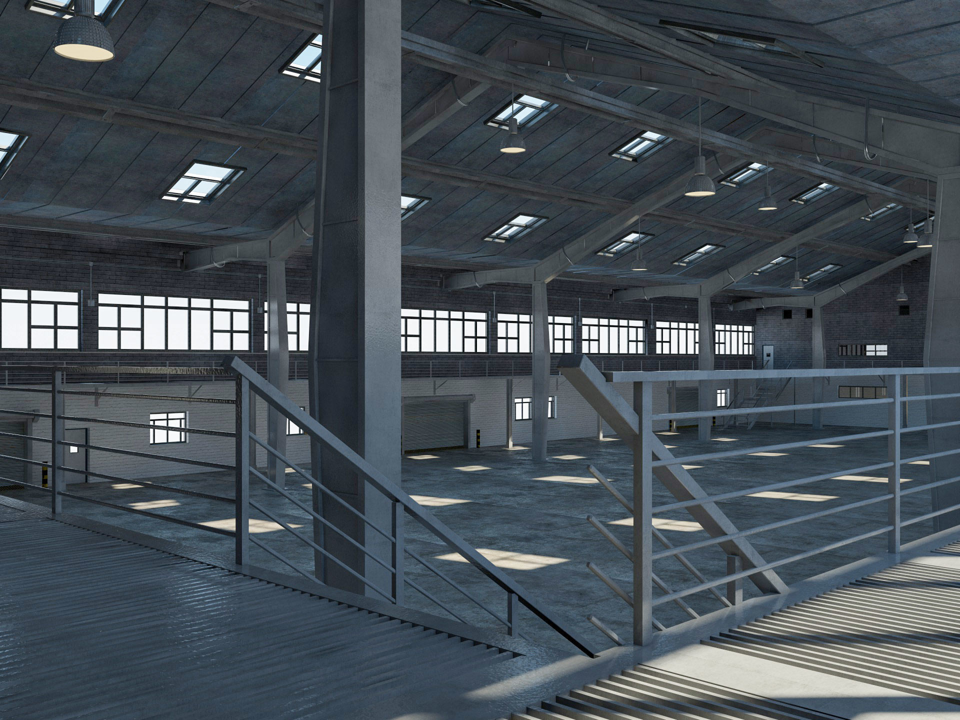 Warehouse interior and exterior 2 3D model_9
