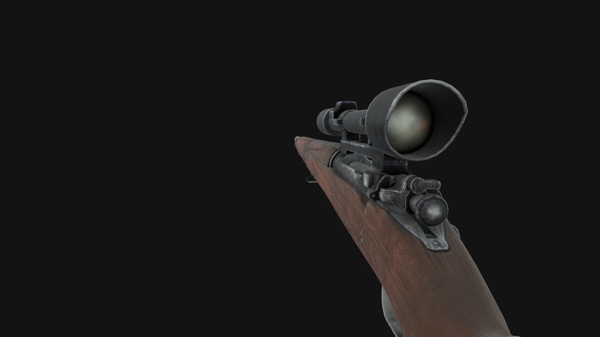 Springfield rifle Low-poly 3D model_4