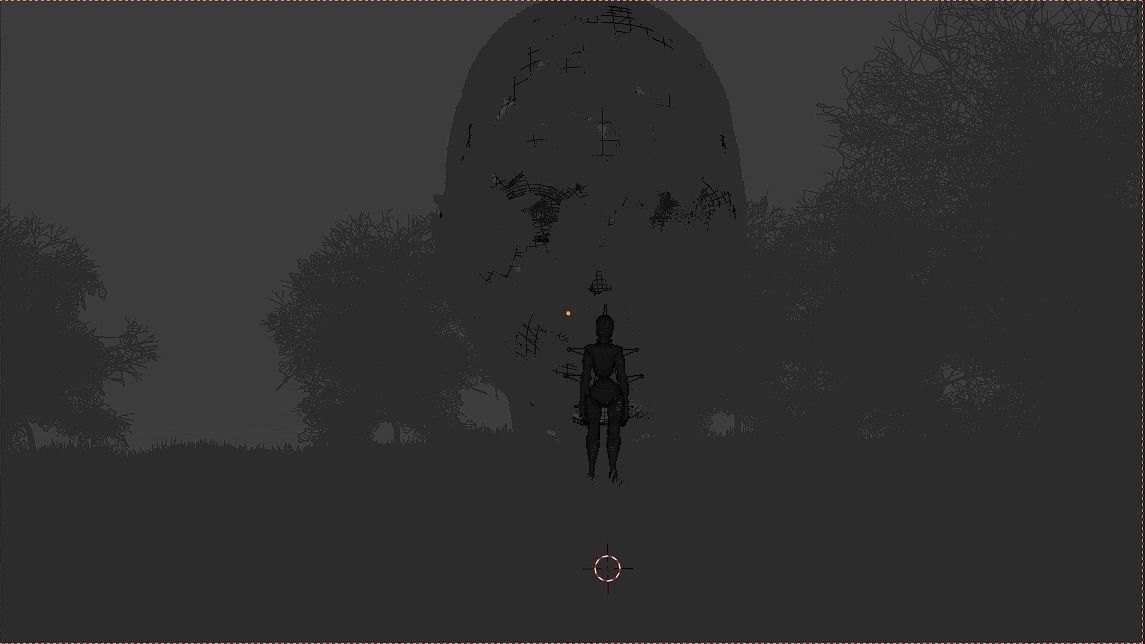 Sci-fi Futuristic forest style Low-poly 3D model_3