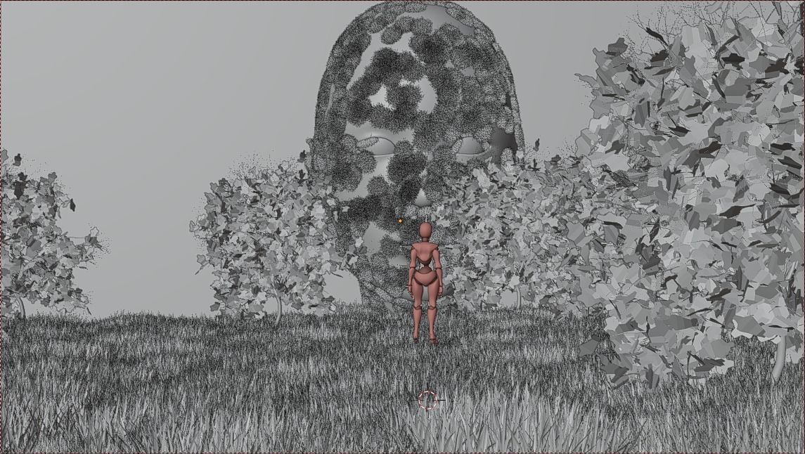 Sci-fi Futuristic forest style Low-poly 3D model_2