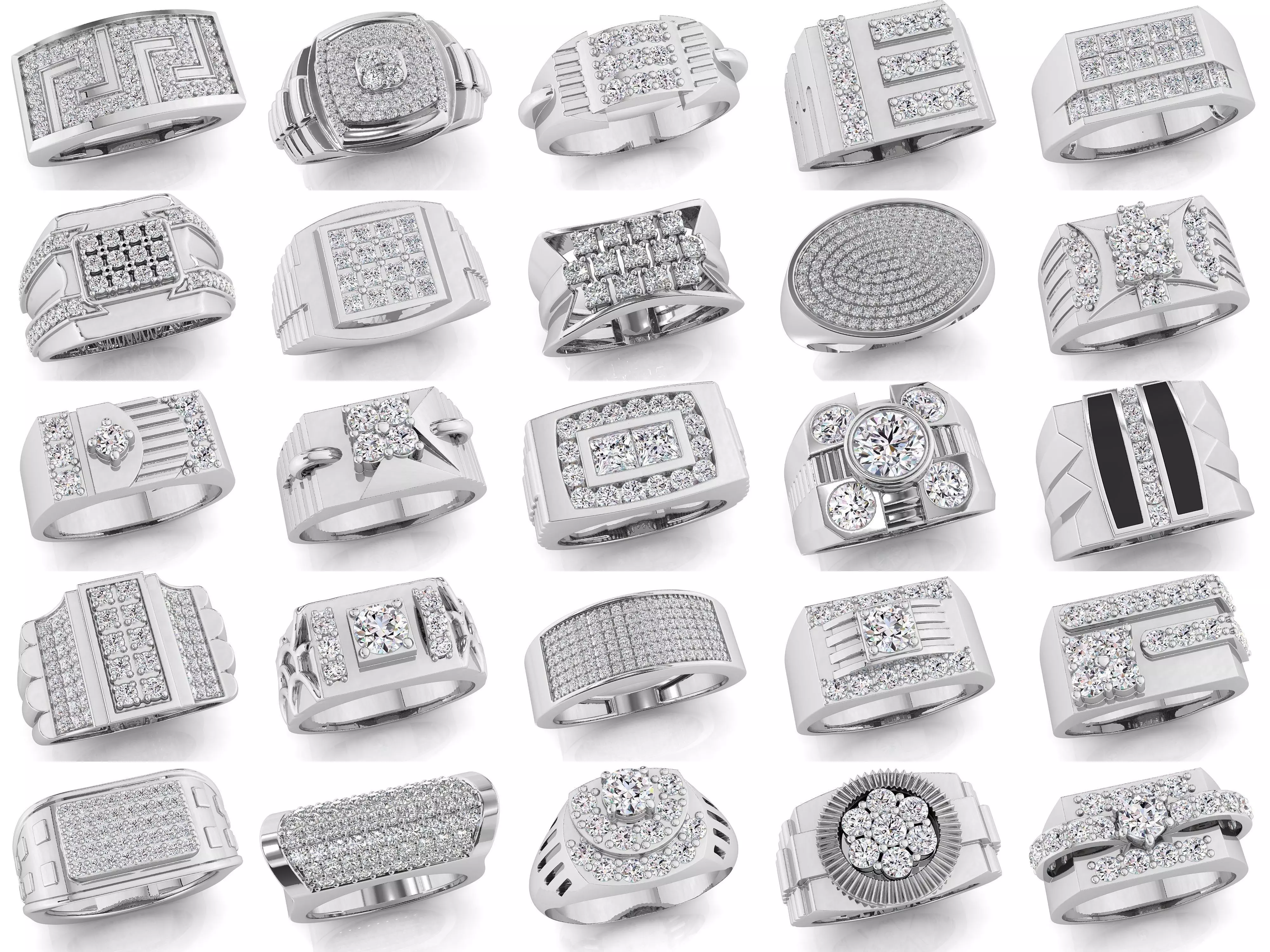 25 Small-Mens ring 3D Model Collection_0
