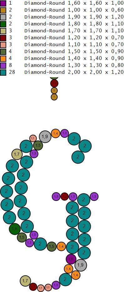 Pendant alphabet berkshire  G medium  3D print model_13