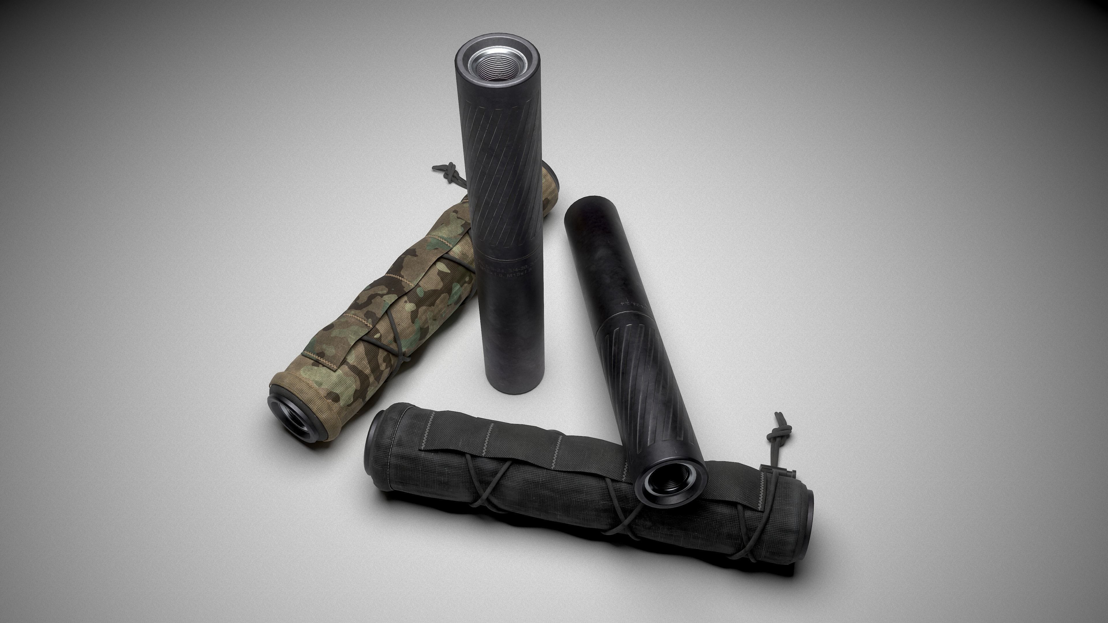 Supressor case Low-poly 3D model_6