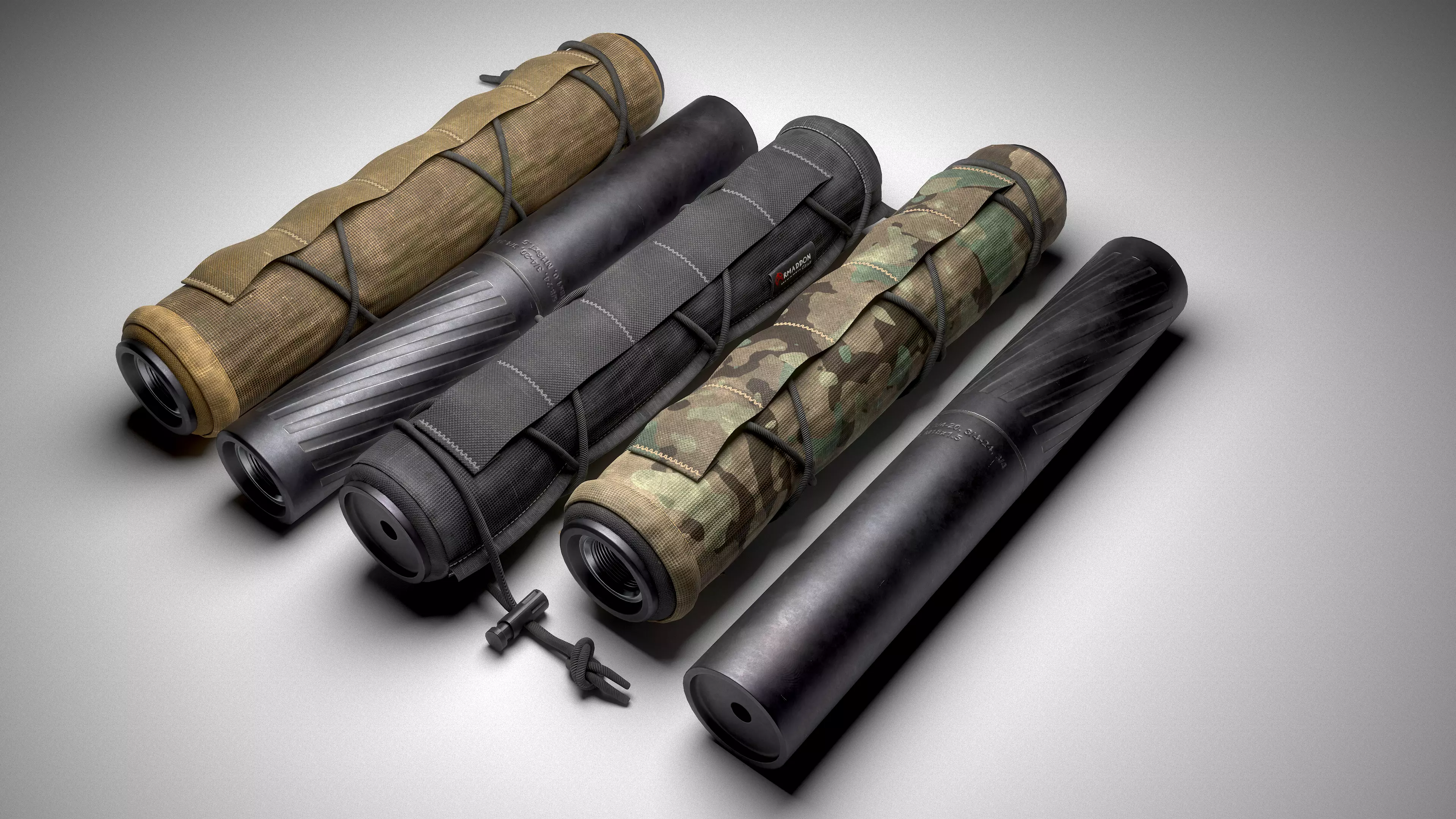 Supressor case Low-poly 3D model_0