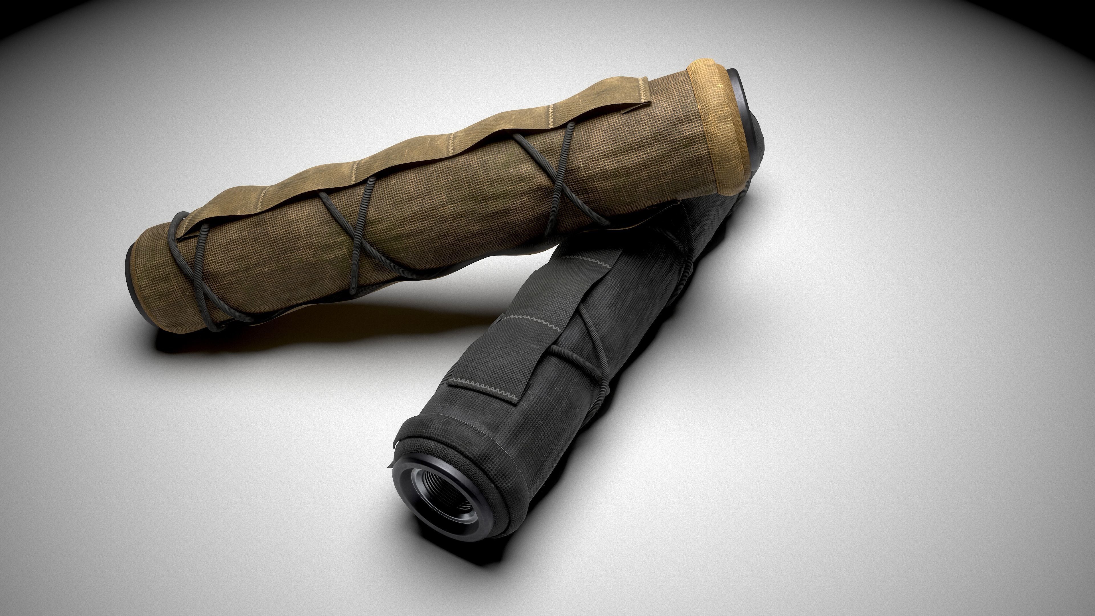 Supressor case Low-poly 3D model_7