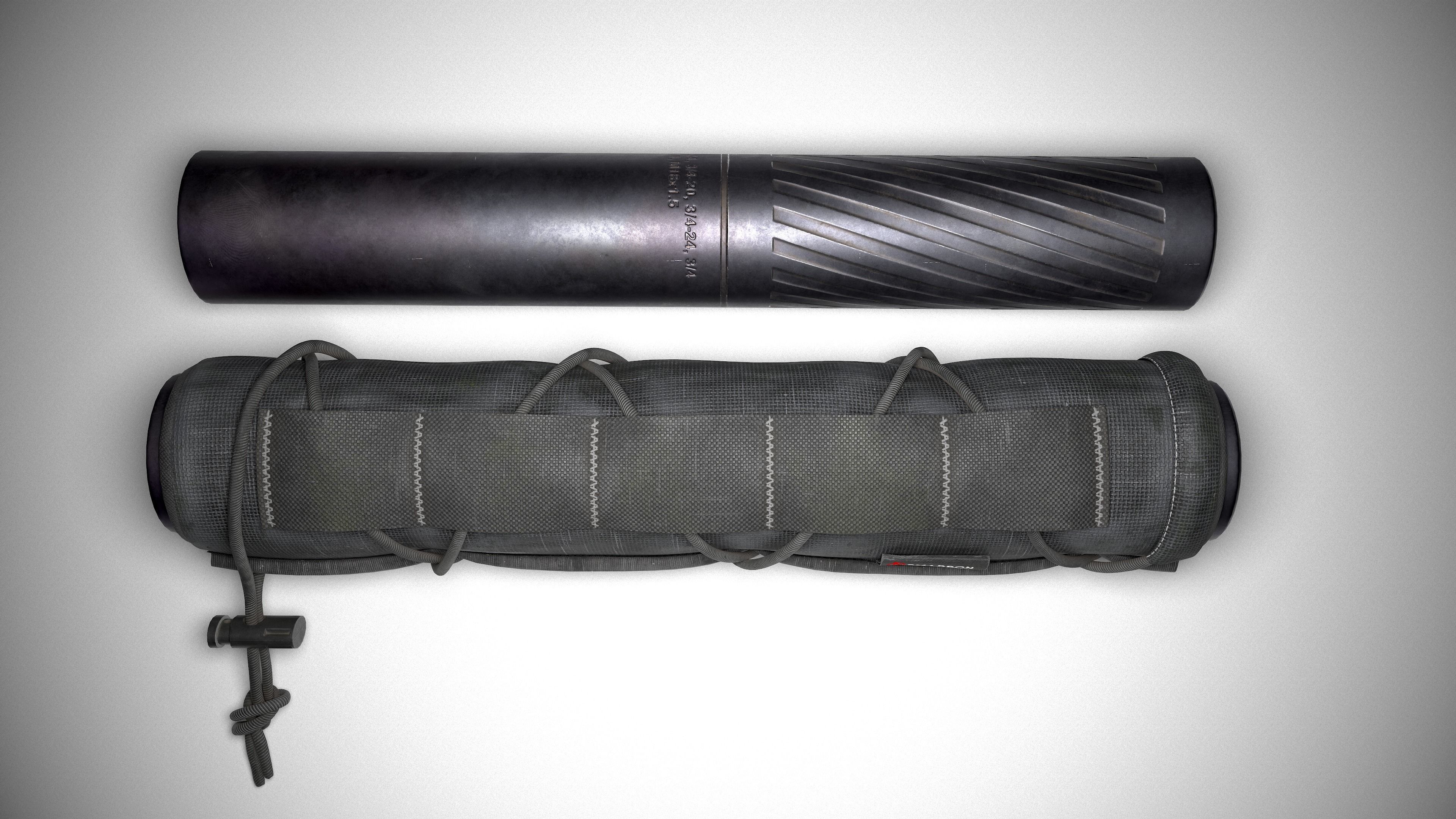 Supressor case Low-poly 3D model_3