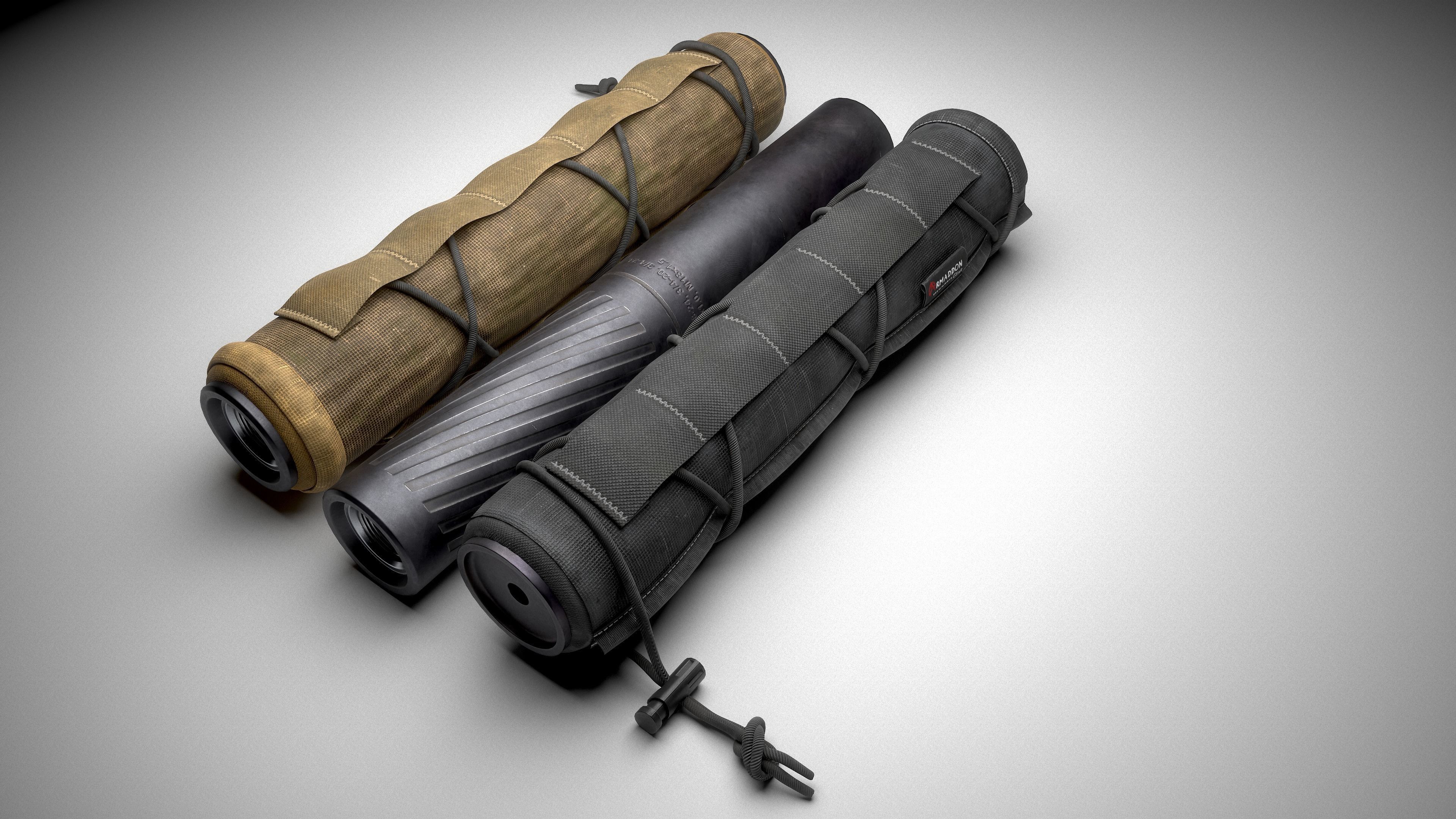 Supressor case Low-poly 3D model_4