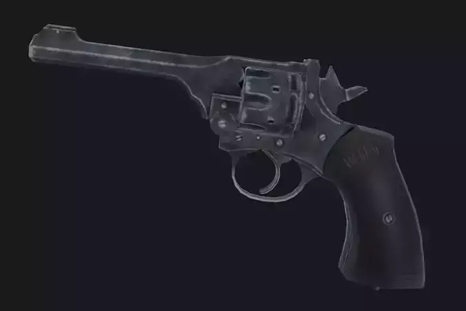 Webley Revolver Low-poly 3D model