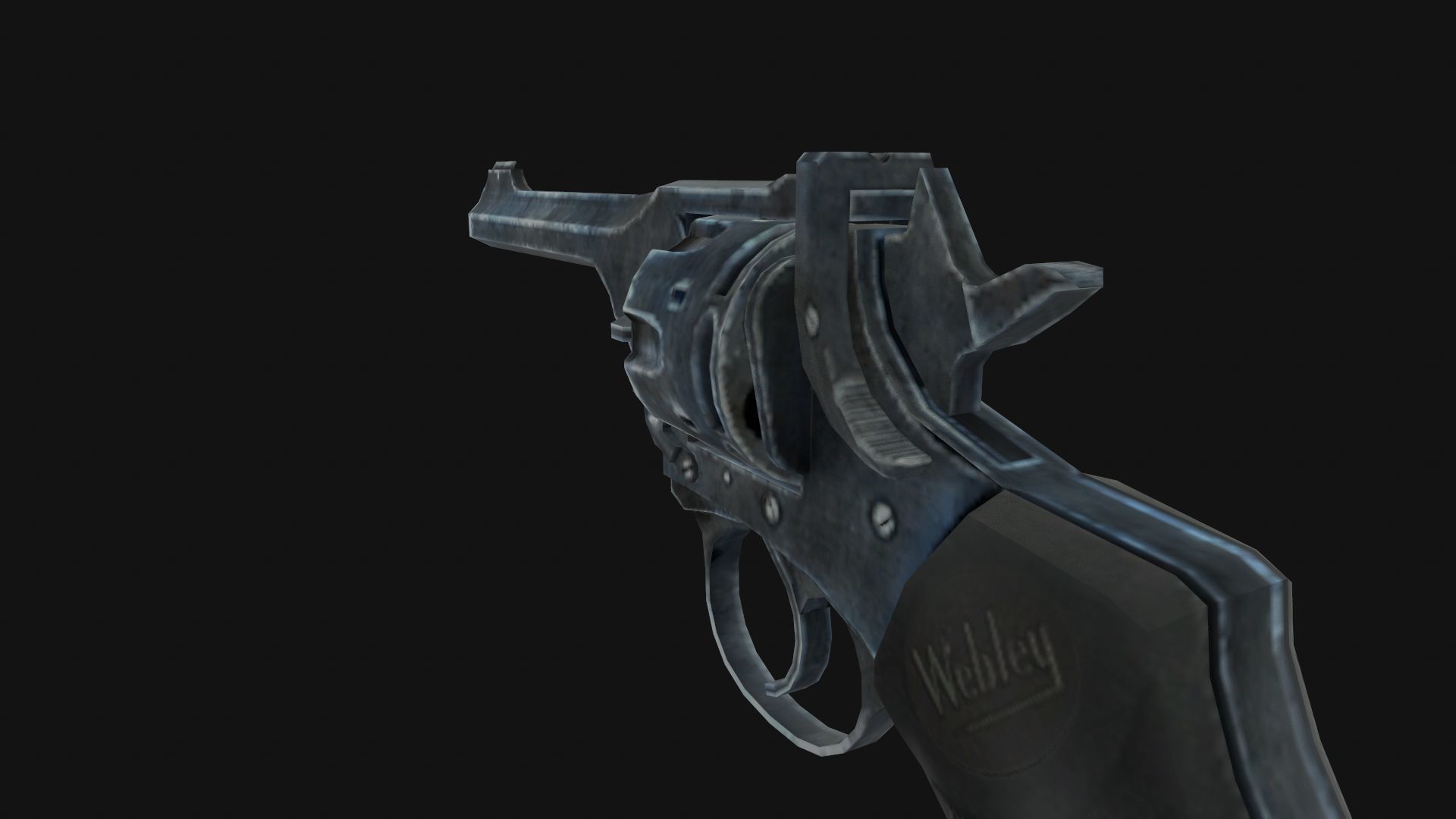 Webley Revolver Low-poly 3D model_4