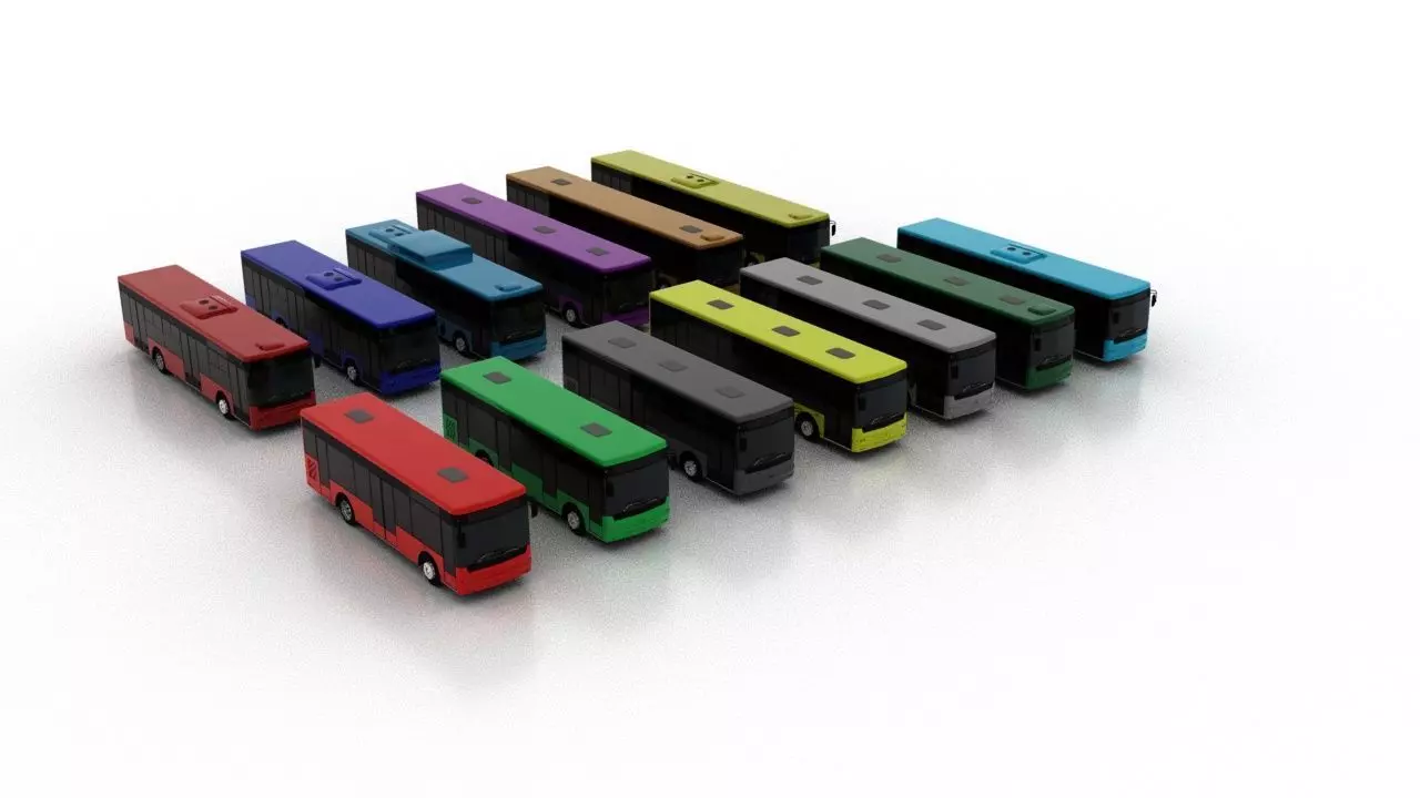 Bus Bogdan A501-801 Serial Line Low-Version 3D Model Collection_0