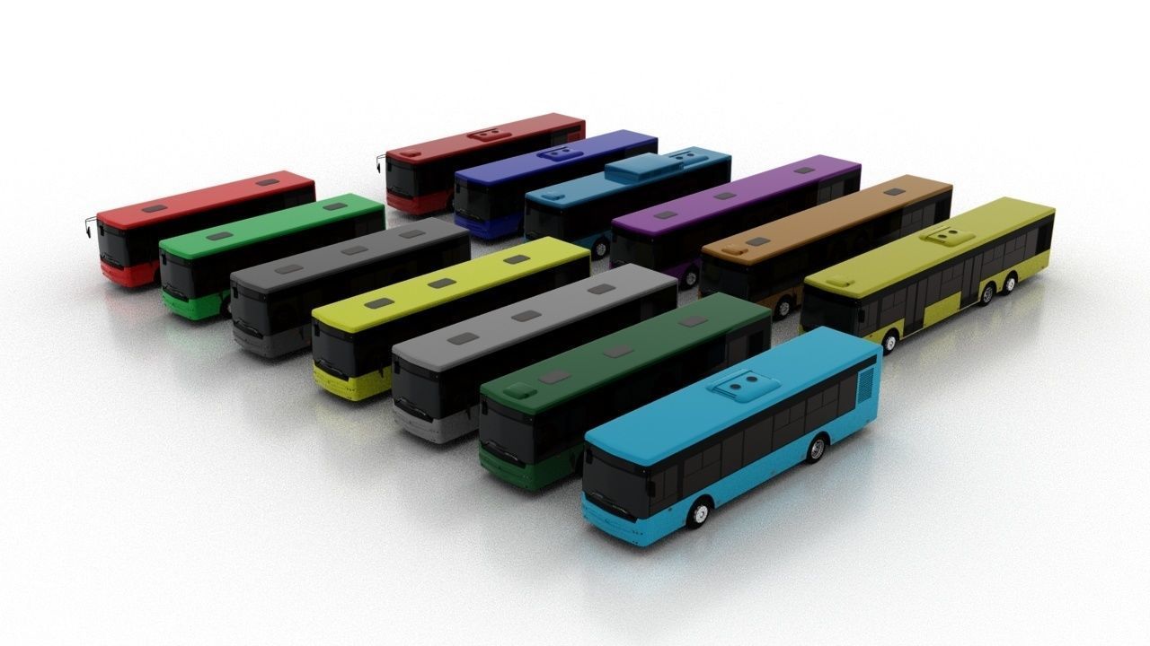 Bus Bogdan A501-801 Serial Line Low-Version 3D Model Collection_3