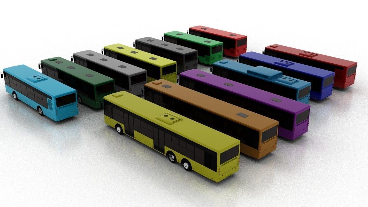 Bus Bogdan A501-801 Serial Line Low-Version 3D Model Collection_2