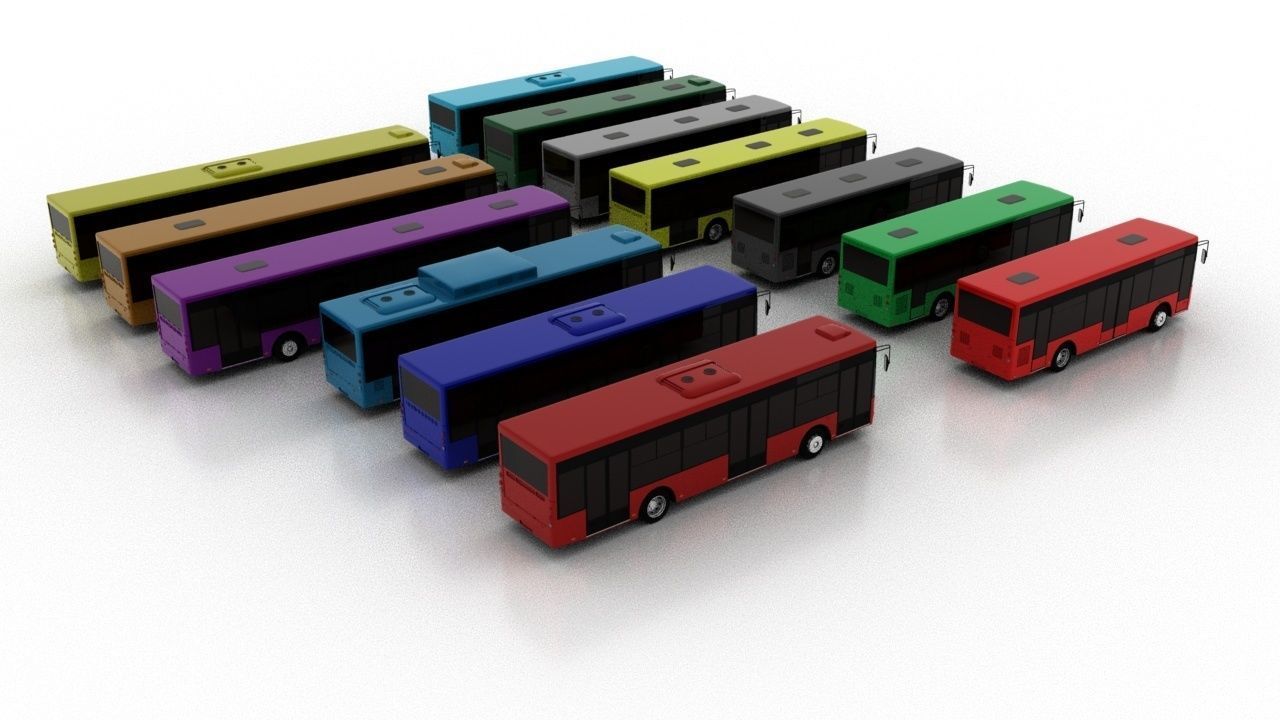 Bus Bogdan A501-801 Serial Line Low-Version 3D Model Collection_1