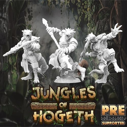Lizardfolk Warriors 3D print model