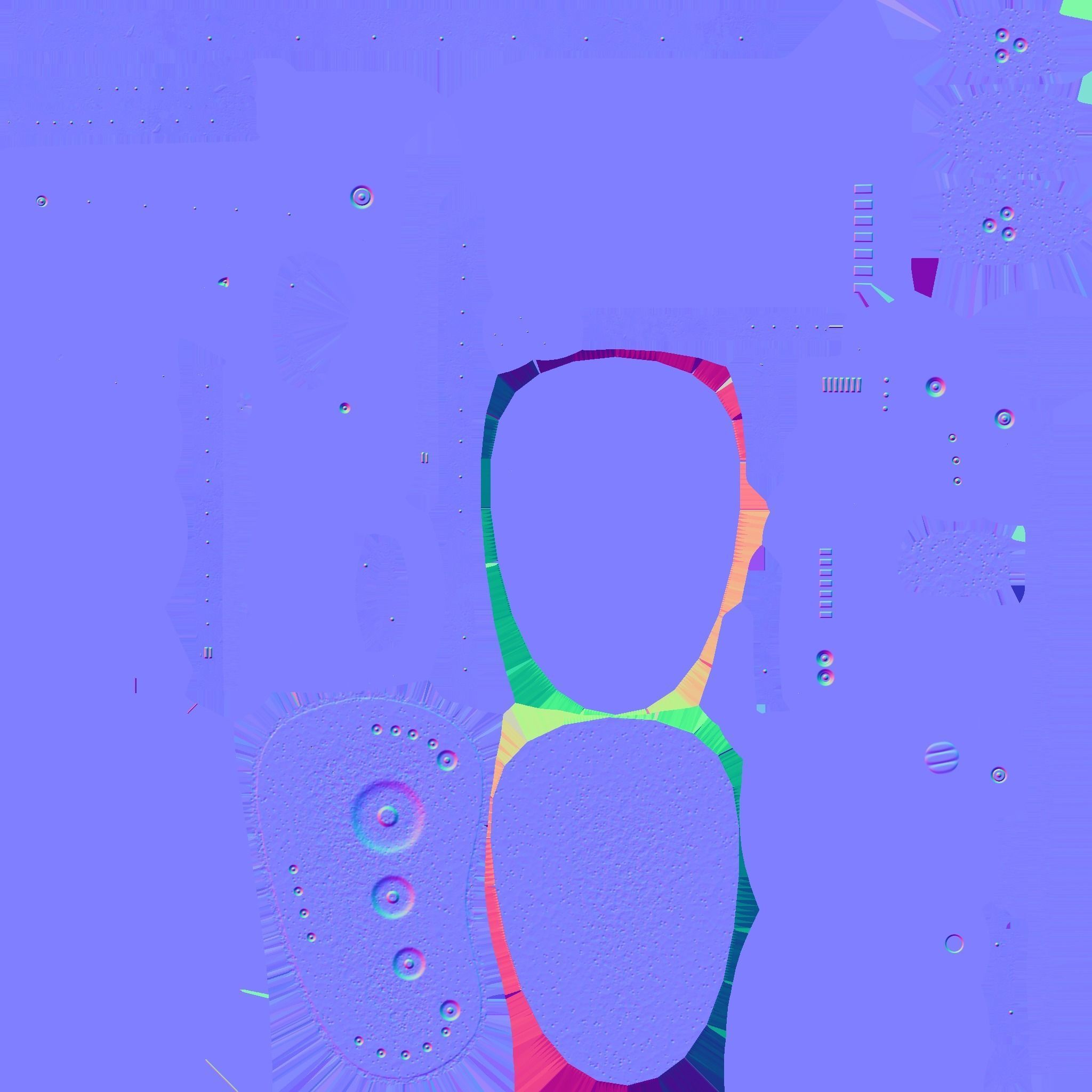 SciFi Glasses E01 Black Green - Character Design Fashion Low-poly 3D model_21