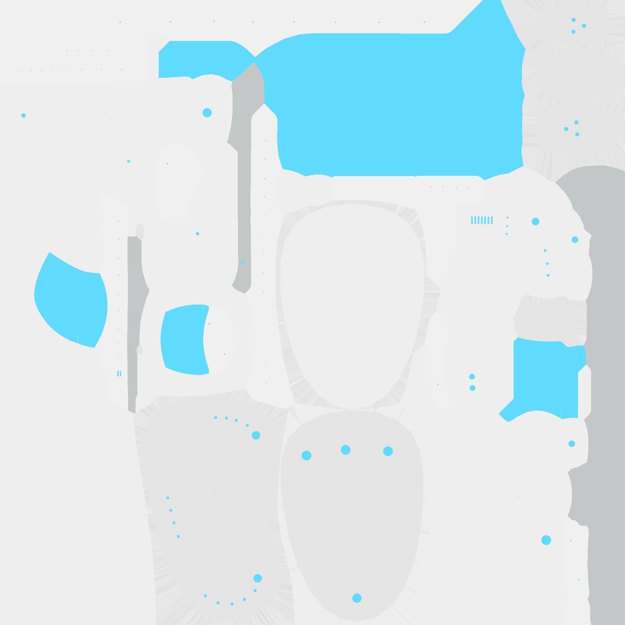 SciFi Glasses E02 White Blue - Character Design Fashion Low-poly 3D model_20