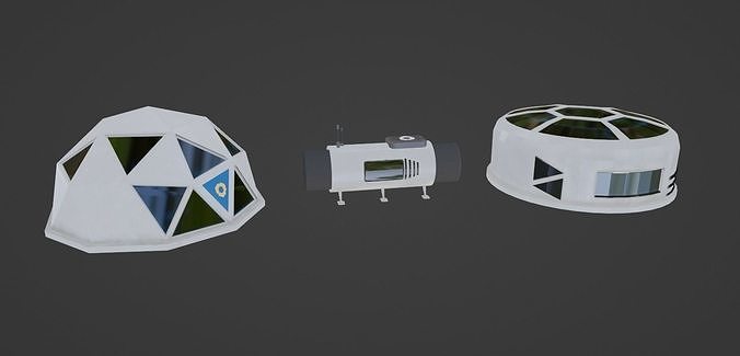Space Modular Base Free low-poly 3D model