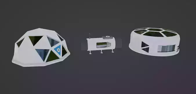 Space Modular Base Free low-poly 3D model