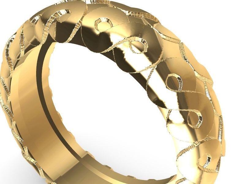 10 textured  rings stl verified 3D print model_12