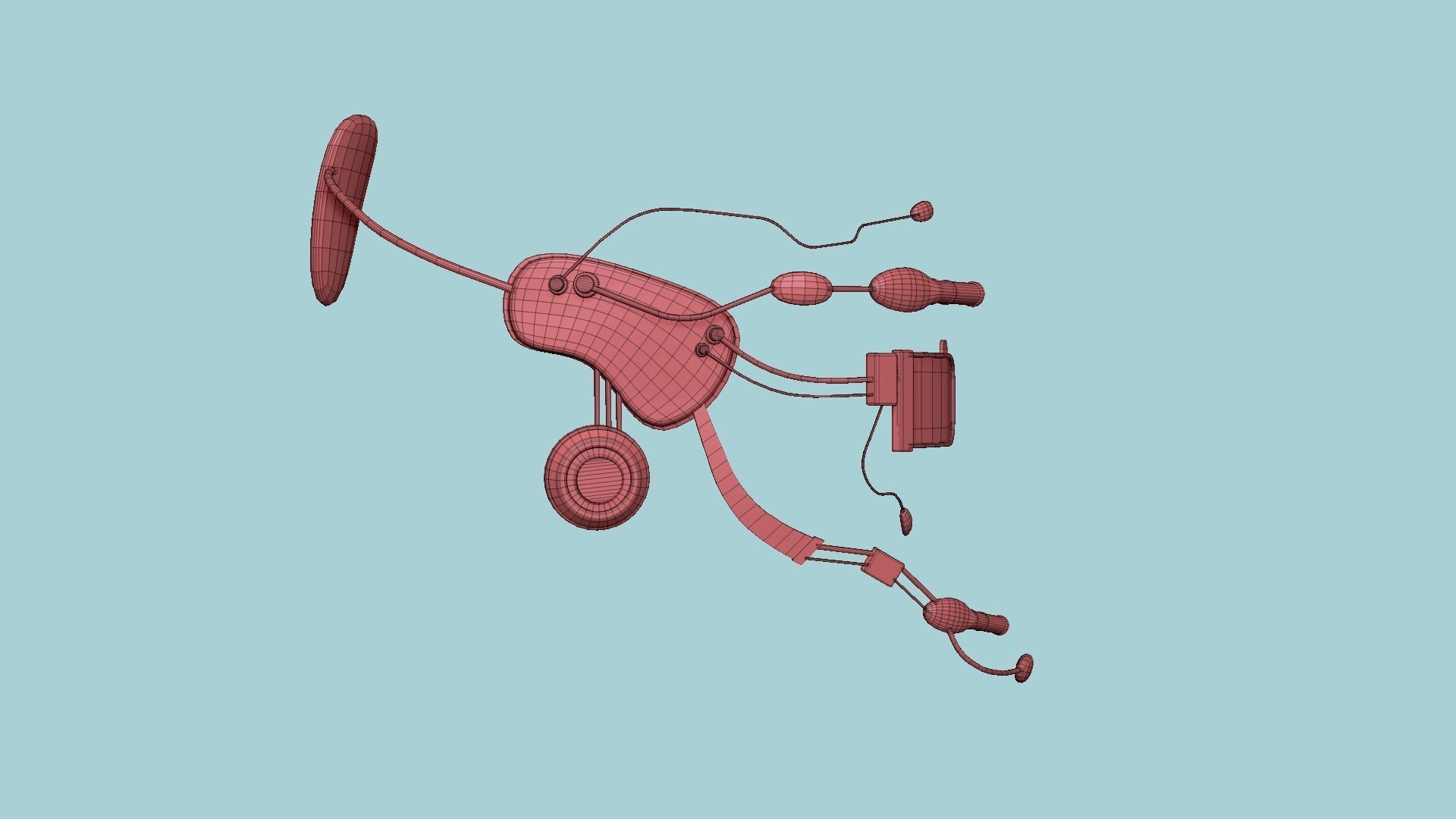 SciFi Glasses E03 Purple Black - Character Design Fashion Low-poly 3D model_18