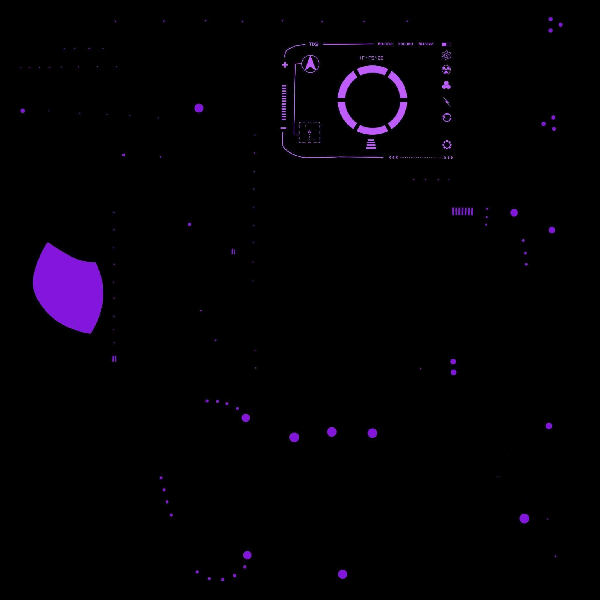 SciFi Glasses E03 Purple Black - Character Design Fashion Low-poly 3D model_21