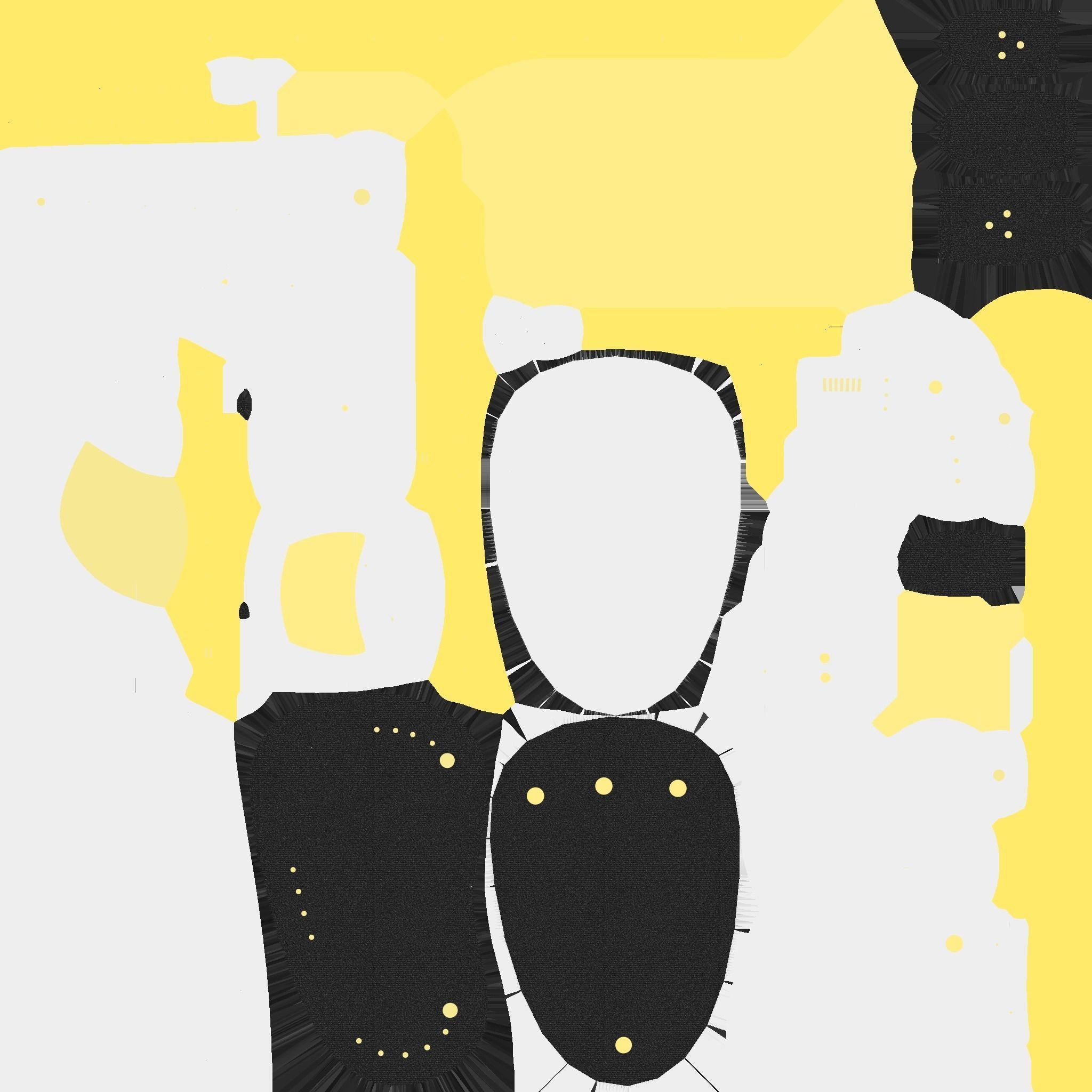 SciFi Glasses E04 White Gold - Character Design Fashion Low-poly 3D model_20