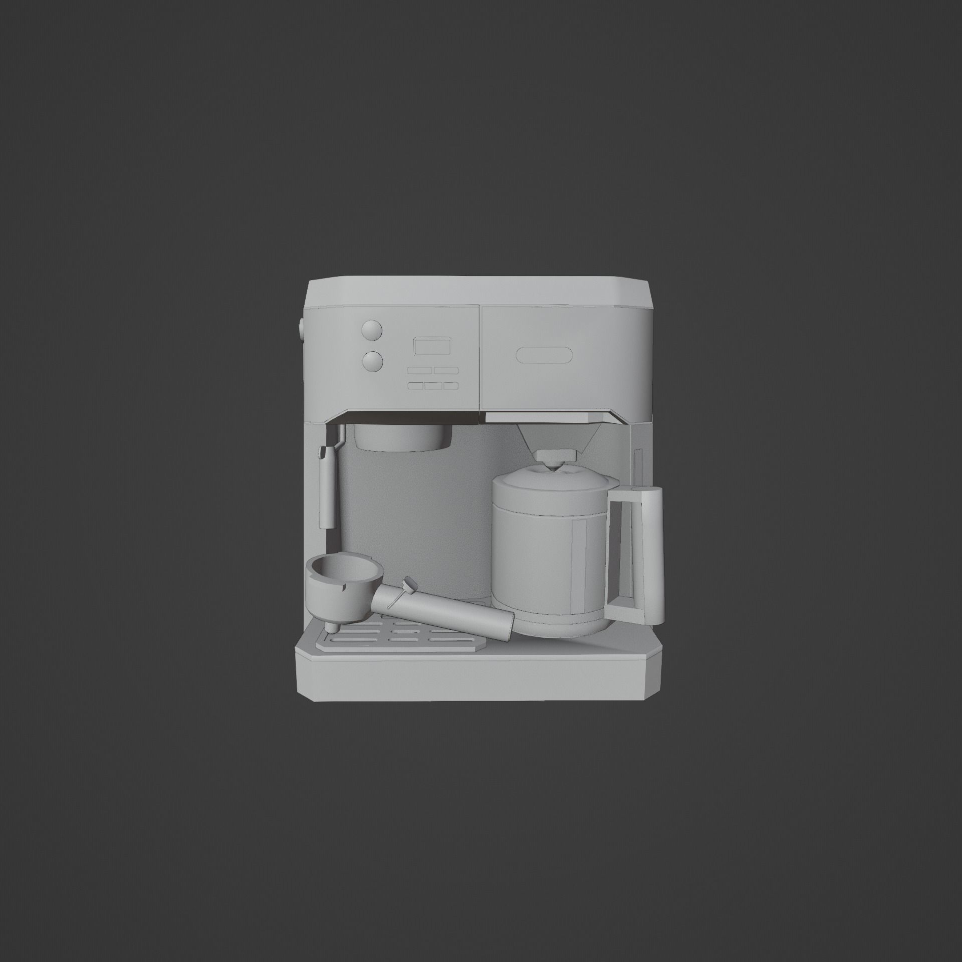 Coffee Machine 3d model game-ready textured Low-poly 3D model_15
