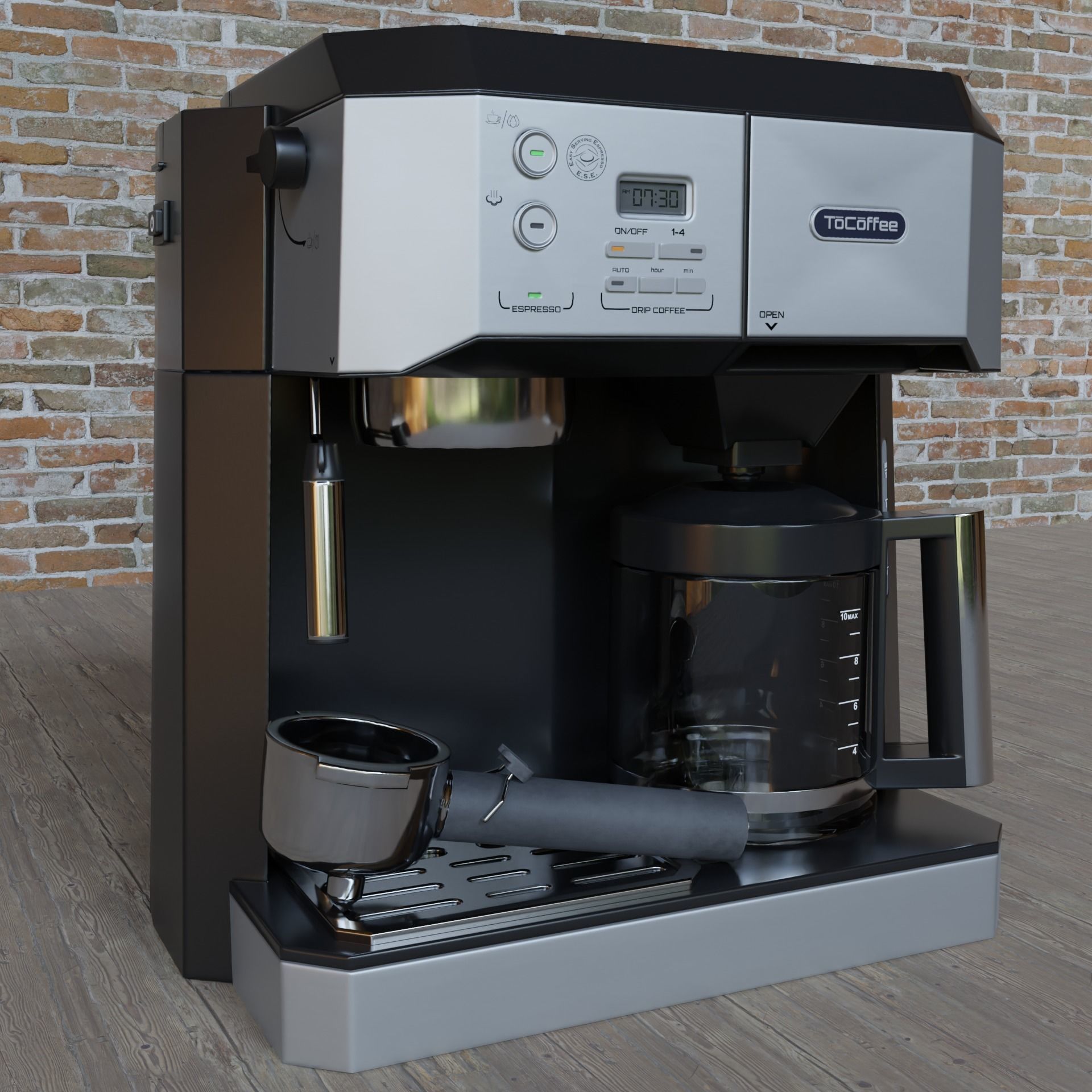 Coffee Machine 3d model game-ready textured Low-poly 3D model_14