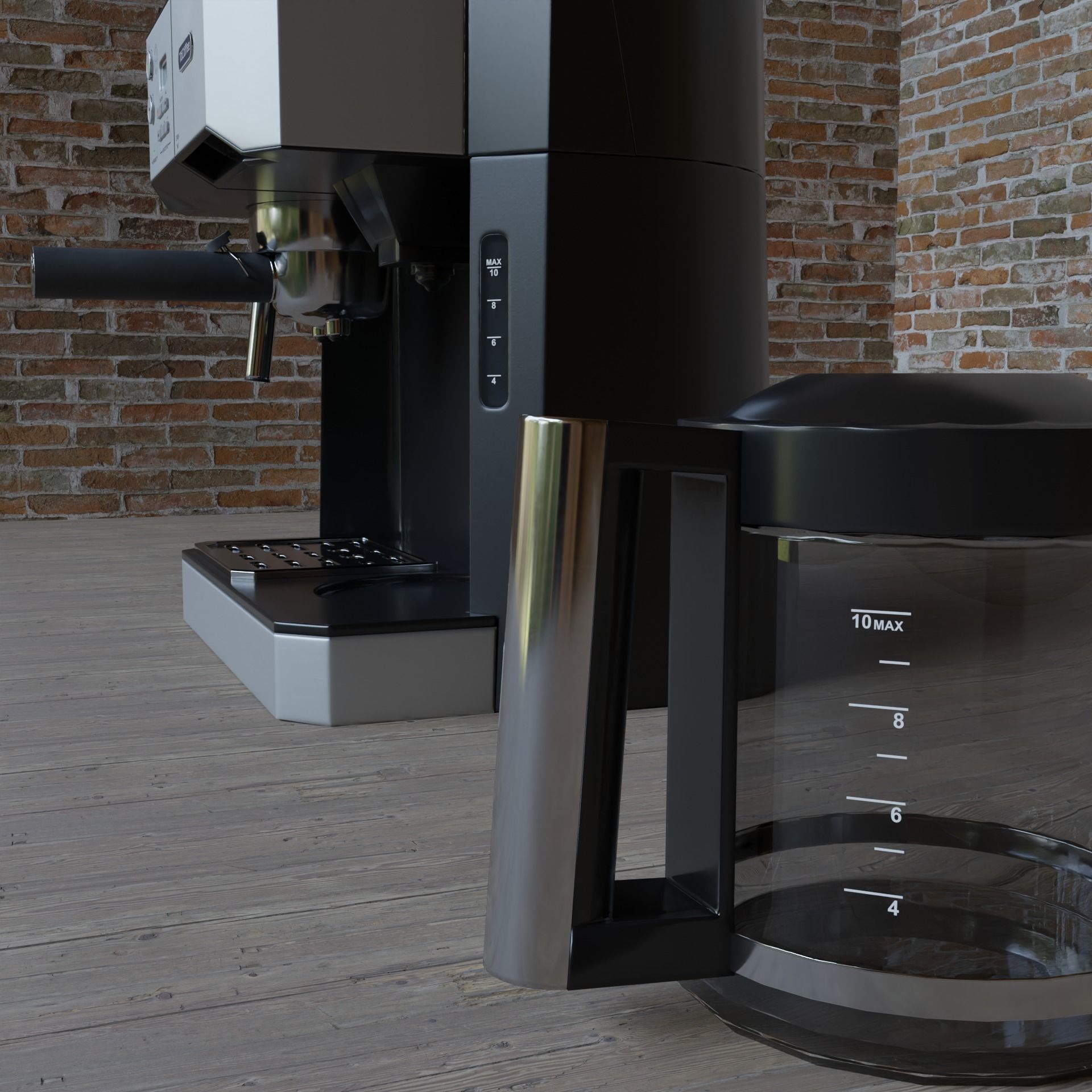 Coffee Machine 3d model game-ready textured Low-poly 3D model_13