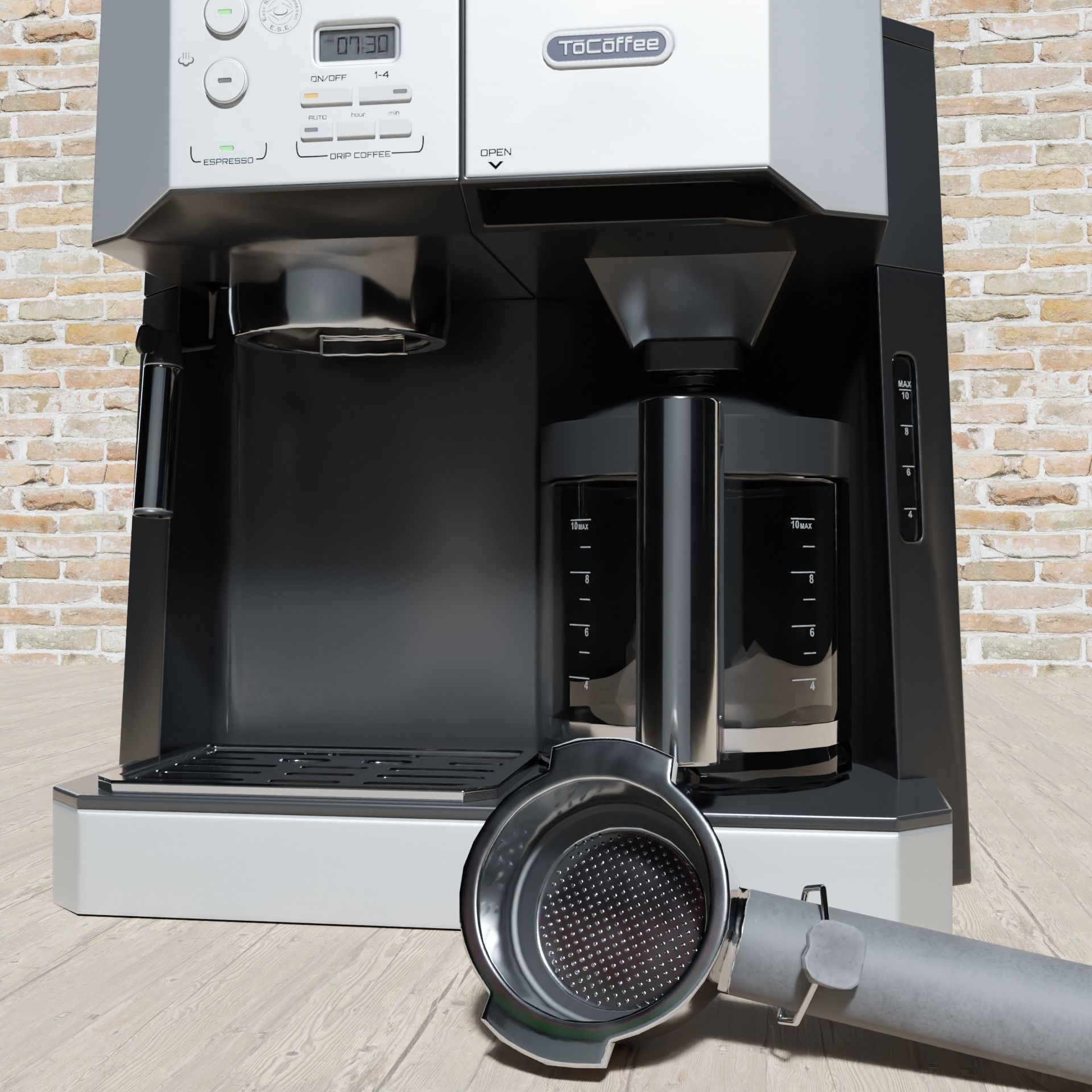 Coffee Machine 3d model game-ready textured Low-poly 3D model_4