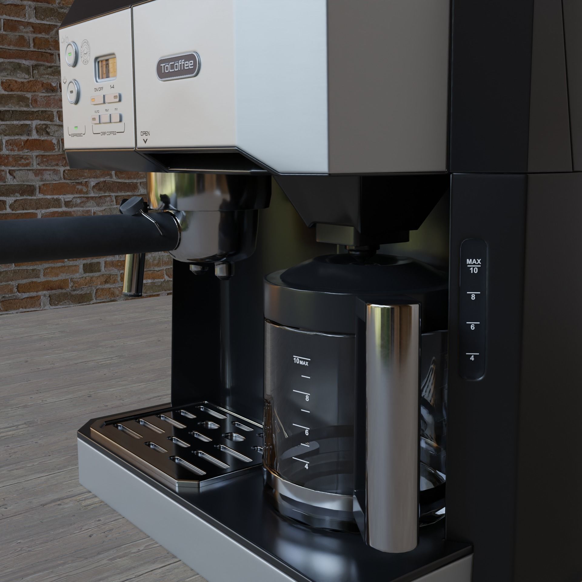 Coffee Machine 3d model game-ready textured Low-poly 3D model_8